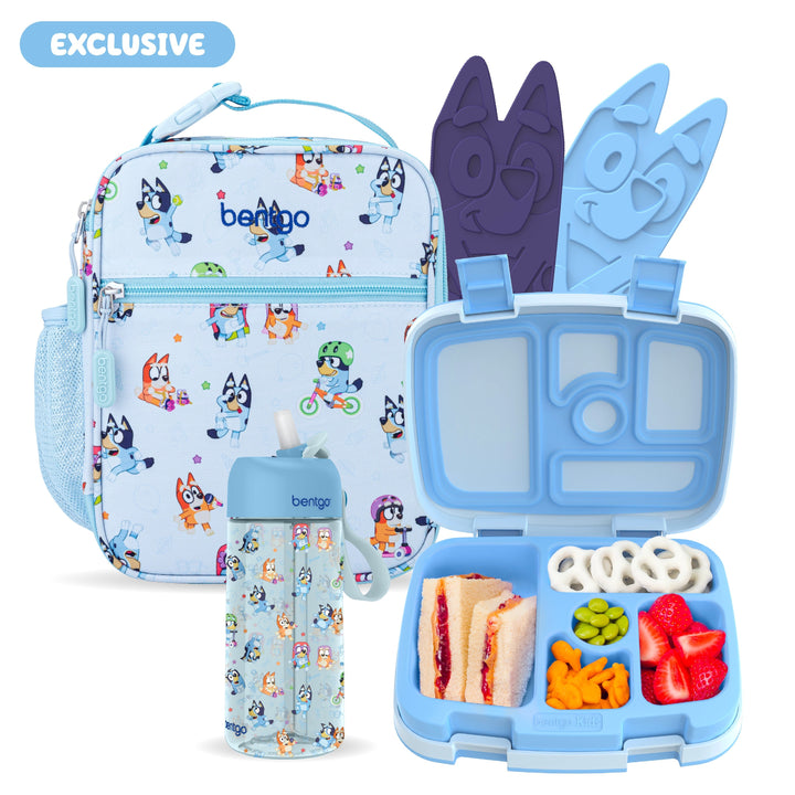 Bentgo + Bluey Kids Prints 5-Piece Lunch Box Set N2