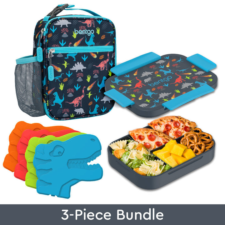 Bentgo Kids Snap & Go Lunch Box, Insulated Lunch Tote, & Ice Packs B1
