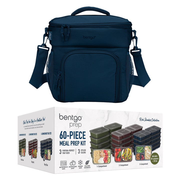 Bentgo Prep Deluxe Bag & 60-Piece Meal Prep Container Set M2